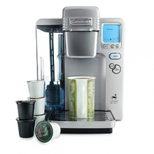 This home-brewing system creates single servings of fresh gourmet coffee, tea, hot cocoa and more in under a minute. Choose from more than 200 varieties of K-Cups premium-brand hot beverages. Manufacturer's limited 3-year warranty. This home-brewing system creates single servings of fresh gourmet coffee, tea, hot cocoa and more in under a minute. Choose from more than 200 varieties of K-Cups premium-brand hot beverages. Manufacturer's limited 3-year warranty.