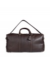 Tote around your weekend gear in style with this luxe overnight duffle from It British brand Mulberry - Top zip closure, carrying handles, adjustable convertible shoulder strap, tonal strip detail, embossed logo, keychain detail on handle - Perfect for a quick weekend jaunt or stylish jet set travel