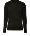 With its ultra soft wool-mohair mix and versatile jet black hue, Neil Barretts crew neck pullover is a timeless classic must - Rounded neckline, long sleeves, ribbed trim, slim fit - Pair with favorite jeans and boots, or layer with dress shirts and sharply cut blazers
