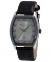 A casual watch from Kenneth Cole New York with handsome leather and shadowy tones.
