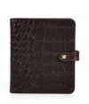 The perfect partner for planning your life, Mulberrys embossed leather agenda is as elegant as it is sophisticated - Vegetable tanned croco embossed leather, snap closure, intelligently designed interior with pen loop, metal ring binding, slot pocket - A comfortable size for leaving open on your desk, or stashing away in chic handbags