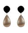 Inject a modern-vintage edge into your outfit with Alexis Bittars ultra sleek two-tone drop earrings - Black post, iridescent drop - Clip-on - Wear with everything from jeans and tees to feminine print dresses and heels