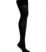 Simple and chic, Fogals opaque black thigh-high stockings are an easy way to add a seductive edge to your outfit - Opaque, extra soft and comfortable, smooth border, nude heel, reinforced toe - A must-have essential for day and evening alike