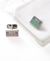 Play up the lighter side of buttoned-up business style with these cufflinks from Donald J. Trump featuring his two most iconic phrases.