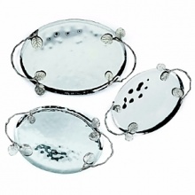 Michael Aram's Botanical Oval Leaf tray is a celebration of fine and decorative art. Inspired by nature, and handcrafted of stainless steel and nickelplated bronze. Available 20 X 12. Michael Aram's Botanical Oval Leaf tray is a celebration of fine and decorative art. Inspired by nature, and handcrafted of stainless steel and nickelplated bronze. Available 20 X 12.