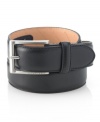 Dressed up or dressed down, this stitched smooth leather belt from Tommy Hilfiger works with your wardrobe.