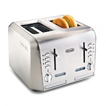 Four extra wide extra long toast loading slots, Cancel, defrost, bagel functions, electronic temperature sensor and easy to read thermostat control with six settings. Four extra wide extra long toast loading slots, Cancel, defrost, bagel functions, electronic temperature sensor and easy to read thermostat control with six settings.