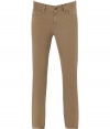 Stylish beige gabardine pants - These slim-cut straight leg pants are versatile and flattering - Comfortable and classic, these pants are a great alternative to jeans - Wear with a cashmere pullover and retro-inspired sneakers - Style with a henley, blazer, and motorcycle boots