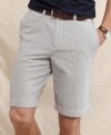 Harness your heritage style with these timelessly cool and classy seersucker shorts from Tommy Hilfiger.
