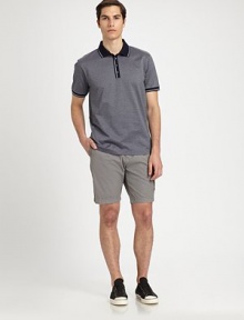 Regular-fitting, solid shorts are highlighted with slanted front, rear flap pockets and a side cargo pocket for a utilitarian feel, rendered in breathable, lightweight cotton for endless comfort.Flat-front styleSide slash, back flap pocketsFront coin, side cargo pocketInseam, about 9CottonDry cleanImported Regular-fitting, solid shorts are highlighted with slanted front, rear flap pockets and a side cargo pocket for a utilitarian feel, rendered in breathable, lightweight cotton for endless comfort.Flat-front styleSide slash, back flap pocketsFront coin, side cargo pocketInseam, about 9CottonDry cleanImported