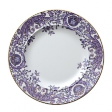 Inspired by the opulent parties of Louis XIV's Royal Court, Versace's Le Grand Divertissement collection is as ornate and luxurious as you'd expect from the Italian design house. The iconic Arabesque leaf design is rendered in lavender and gold against a classic white background with no attention to detail spared. Inspired by the opulent parties of Louis XIV's Royal Court, Versace's Le Grand Divertissement collection is as ornate and luxurious as you'd expect from the Italian design house. The iconic Arabesque leaf design is rendered in lavender and gold against a classic white background with no attention to detail spared.