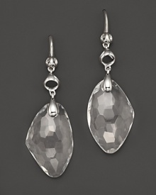 Bold sterling silver earrings, glistening with faceted rock crystal. By Di MODOLO. Bold sterling silver earrings, glistening with faceted rock crystal. By Di MODOLO.
