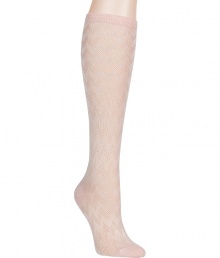 Stylish knee-high socks in fine cotton blend - Chic in pale rose - Classic zigzag motif from knitwear stalwart Missoni - Densely woven and supremely soft - Pair with a pleated mini skirt or short knit dress and ankle boots Stylish knee-high socks in fine cotton blend - Chic in pale rose - Classic zigzag motif from knitwear stalwart Missoni - Densely woven and supremely soft - Pair with a pleated mini skirt or short knit dress and ankle boots