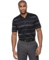 Stripes add extra style to this polo shirt from Tasso Elba for a look that can be dressed up or down any day or night.