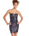 Shimmering multicolored sequins and a super-girly sweetheart neckline make up a true showstopper dress from As U Wish!