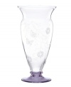 Etched with butterflies and blooms, this Butterfly Meadow vase by Lenox gives casual settings a whimsical lift. A tinted purple base adds a splash of color to luminous crystal.  Qualifies for Rebate