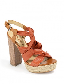 THE LOOKSoft leather straps crisscross on topAdjustable ankle strapPadded insoleStacked heel, 5(125mm)Rope-covered platform, 1(25mm)Compares to a 4 heel (100mm)THE MATERIALLeather and rope upperLeather liningRubber soleORIGINImported THE LOOKSoft leather straps crisscross on topAdjustable ankle strapPadded insoleStacked heel, 5(125mm)Rope-covered platform, 1(25mm)Compares to a 4 heel (100mm)THE MATERIALLeather and rope upperLeather liningRubber soleORIGINImported