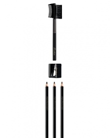 Give brows the arch they have always deserved! These ultra-silky eyebrow pencils contain a blend of plant waxes and fruit derivatives so the pencil line, glides on with ease and precision. Lines are precise yet easily softened thanks to a brush that neatened and disciplines the brow. Comes with its own sharpener. Give brows the arch they have always deserved! These ultra-silky eyebrow pencils contain a blend of plant waxes and fruit derivatives so the pencil line, glides on with ease and precision. Lines are precise yet easily softened thanks to a brush that neatened and disciplines the brow. Comes with its own sharpener.