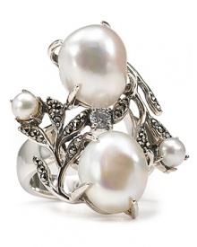 Take an elegant approach to accessorizing with this cocktail ring from Judith Jack. With an intricate leaf and petal design they are a natural after-hours choice. Take an elegant approach to accessorizing with this cocktail ring from Judith Jack. With an intricate leaf and petal design they are a natural after-hours choice.