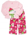 Let her snuggle up in this cuddly, cute polar bear tee and print pants set from Carter's.
