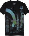 With a rad neon graphic, this tee from American Rag gives your casual wadrobe a shot in the arm.
