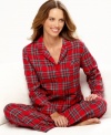 You'll feel right at home for the holidays with the cozy and cute prints on the Holiday Lane flannel pajamas by Charter Club.