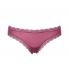 Sultry mulberry lace-trim thong - Turn up the heat in this chic everyday thong - Adorable lace trim and comfortable fit - Perfect under any outfit - Made by La Perla, the high-end lingerie company loved by A-list celebrities