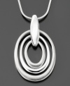 Round out your style with this beautiful pendant by Giani Bernini. Features smooth sterling silver with a satin finish. Approximate length: 17 inches. Approximate drop: 1-1/2 inches.