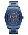 Your blue heaven: this casual chic timepiece from AX Armani Exchange is daring style choice.