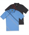 Follow through. Make your style as good as your swing with this polo shirt from Greg Norman.