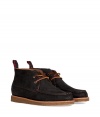 Preppy and eternally cool, Polo Ralph Laurens oiled suede chukka boots are a classic-chic staple must for your timeless footwear wardrobe - Moccasin stitched round toe, leather laces, back pull tab with striped trim, logo at heel, leather welt, natural gum sole - Ankle height - Wear with slim fit trousers, button-downs and cashmere knits
