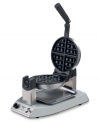 Indulge yourself with thick, fluffy authentic Belgian waffles in your very own kitchen! Cook like the pros with the stainless steel Waring Pro Belgian waffle maker. Its extra-deep pockets create the thickest waffles and the rotary feature ensures even cooking. Limited one-year warranty. Model WMK300A.