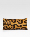 Beautifully textured hair calf in a wild leopard print, perfect for your essentials.Snap button flap closureTwo open pockets under flapLeather lining12W X 6¼H X 1DMade in Italy