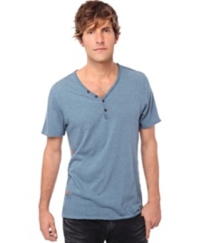 Raise your casual game with this hip henley t-shirt from Buffalo David Bitton. Raise your casual game with this hip henley t-shirt from Buffalo David Bitton.
