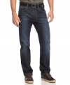 Turn down your tone with these medium dark-wash jeans from Armani Jeans.