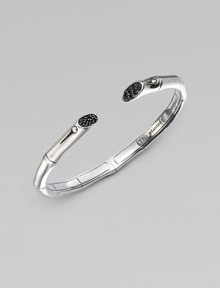 From the Bamboo Collection. A slim cuff accented with black sapphire adorned ends. Black sapphires Sterling silver Kick mechanism closure Diameter, about 2¼ Imported From the Bamboo Collection. A slim cuff accented with black sapphire adorned ends. Black sapphires Sterling silver Kick mechanism closure Diameter, about 2¼ Imported