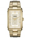 An impeccably designed dress watch from Fossil with the classic look of golden steel.
