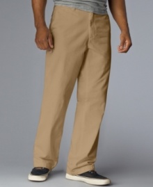 Stay on-trend with an updated look that never goes out of style. These flat front khakis combine a soft hand and all the comfort you've come to expect from Dockers. (Clearance) Stay on-trend with an updated look that never goes out of style. These flat front khakis combine a soft hand and all the comfort you've come to expect from Dockers. (Clearance)