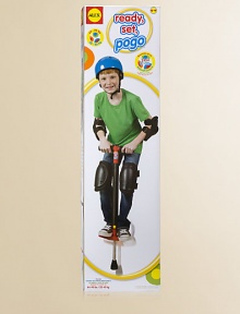 Jump higher, faster and farther on this fun pogo stick. Safety helmet and protective pads recommended, but not included.Encased metal spring for extra safetyEasy grip foam handlesPadded center poleWide rubber foot for improved stabilitySuitable for kids from 44-99lbs or 20-45kgSuitable for ages 9 and upImported Jump higher, faster and farther on this fun pogo stick. Safety helmet and protective pads recommended, but not included.Encased metal spring for extra safetyEasy grip foam handlesPadded center poleWide rubber foot for improved stabilitySuitable for kids from 44-99lbs or 20-45kgSuitable for ages 9 and upImported