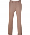Classic sable cotton pants from Marc by Marc Jacobs - These sophisticated pants will amp up your wardrobe basics - Chino-cut with front pockets and back button-up pockets - Slim cut with cuff detail at hem - Wear with a cashmere pullover, a classic wool coat, and oxfords
