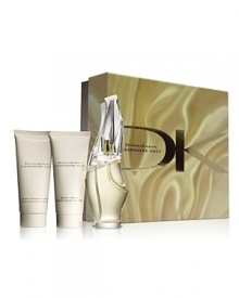 This luxurious collection includes Donna Karan Cashmere Mist eau de parfum spray 3.4 oz., body cleansing lotion 3.4 oz., body creme 3.4 oz., presented in a signature gift box. This luxurious collection includes Donna Karan Cashmere Mist eau de parfum spray 3.4 oz., body cleansing lotion 3.4 oz., body creme 3.4 oz., presented in a signature gift box.