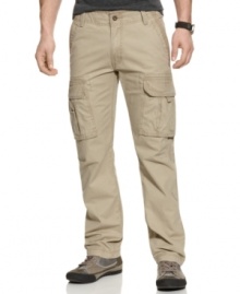 Tough enough for the concrete jungle (or the actual jungle), these rugged cotton cargos from Levi's put a rustic twist on any casual pairing. Tough enough for the concrete jungle (or the actual jungle), these rugged cotton cargos from Levi's put a rustic twist on any casual pairing.