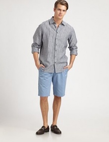 EXCLUSIVELY OURS. Easy to wear, classic-fit shorts are destined to be a seasonal favorite, shaped in soft cotton for maximum comfort.Flat front styleSide slash, back welt pocketsInseam, about 10CottonMachine washImported EXCLUSIVELY OURS. Easy to wear, classic-fit shorts are destined to be a seasonal favorite, shaped in soft cotton for maximum comfort.Flat front styleSide slash, back welt pocketsInseam, about 10CottonMachine washImported