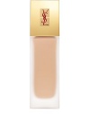 At last, a foundation that offers coverage and radiance! The new, indispensable classic Yves Saint Laurent foundation. A must-have for the most perfect complexion yet -- a customized experience of beauty that enhances and illuminates the complexion. This unique fluid foundation gives the complexion a satiny, natural-looking, dazzling finish and unrivaled radiance. 