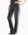 A slim straight leg and a hint of stretch distinguishes Lauren Jeans Co.'s sleek, versatile, modern petite jeans.