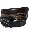 Add some prep to your style with this classic wool and leather belts from Tommy Hilfiger.