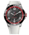 Rock the weekend in pure style with this fresh sport watch from Tommy Hilfiger.