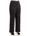 THE LOOKAllover tweed constructionBanded waistZip fly with slide tab closureWide leg silhouetteTHE FITRise, about 10 Inseam, about 34THE MATERIALWool/cottonCARE & ORIGINDry cleanImported