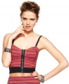 Play-up your audacious sense of style in a hot, crop bustier top from Material Girl!