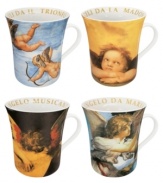 Heaven sent, the Angel mugs from Konitz make a masterpiece of every cup in fuss-free porcelain that recreates four classical paintings.